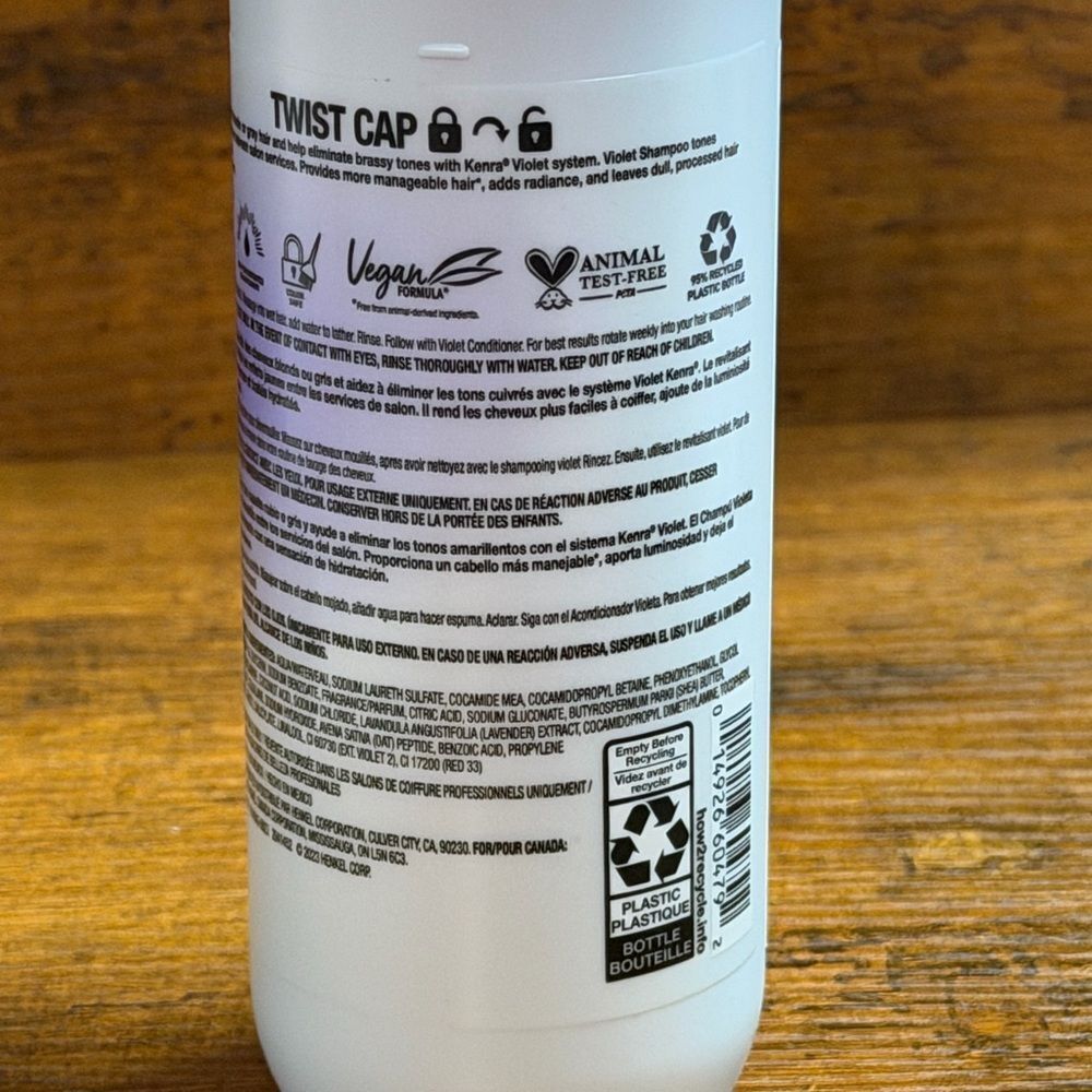 Kenra Violet Shampoo 10.1 oz | Blonde & Gray Toning | Neutralizes Brass | NEW - Picture 10 of 11